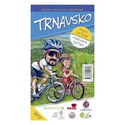 Ručne maľovaná cyklomapa Trnavsko