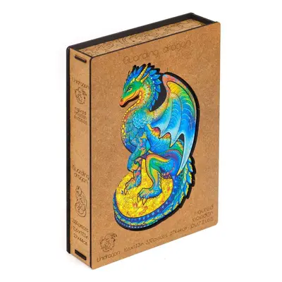 UNIDRAGON dřevěné puzzle - Drak, velikost M (25x33cm)