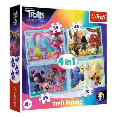 Trefl Puzzle Trollové 2 - Světové turné 4v1 (35,48,54,70 dílků)