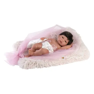 Llorens 73804 NEW BORN HOLČIČKA - realistická panenka miminko s celovinylovým tělem - 40 cm