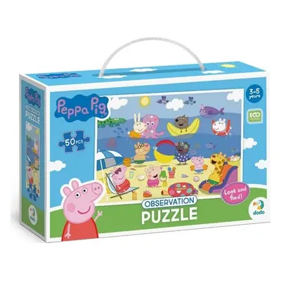 Puzzle s hledáním obrázků Prasátko Peppa 50 dílků