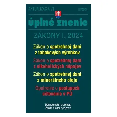 Aktualizácia I/1 2024 Daňové a účtovné zákony