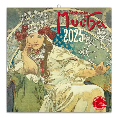 Kalendář 2025 poznámkový: Alfons Mucha, 30 × 30 cm, 1. vydání