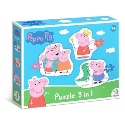 Puzzle Prasátko Peppa: Rodina 3v1 (2,3,4 dílků)