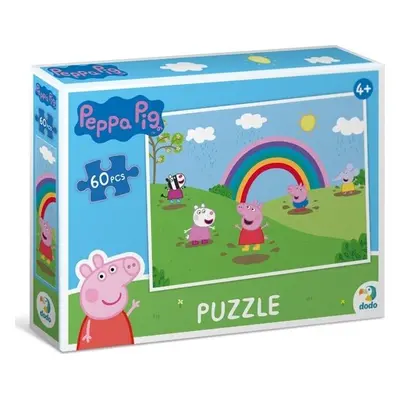 Puzzle Prasátko Peppa: Duhové radovánky 60 dílků