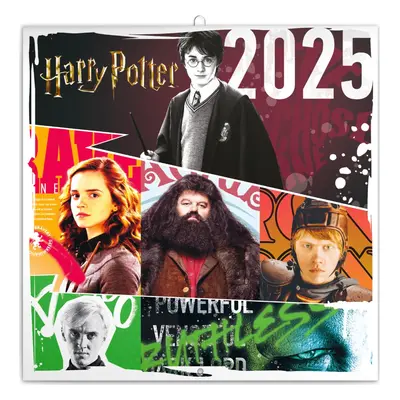 Kalendář 2025 poznámkový: Harry Potter, 30 × 30 cm