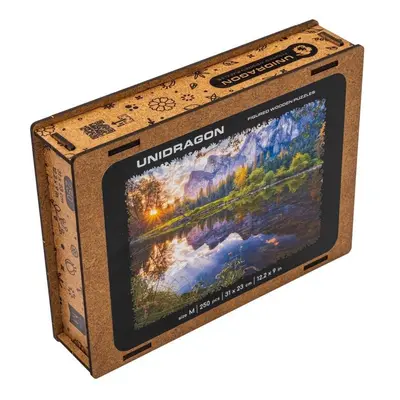 UNIDRAGON dřevěné puzzle JEZERO velikost M (31x23cm)