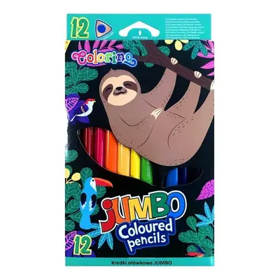 Colorino pastelky trojhranné JUMBO Wildkid, 12 barev