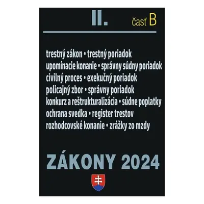 Zákony 2024 II B Trestné právo a súdne spory