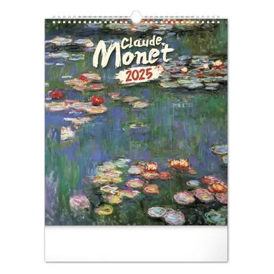 Kalendář 2025 nástěnný: Claude Monet, 30 × 34 cm