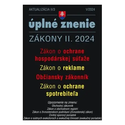 Aktualizácia II/3 2024 – Občiansky zákonník a ochrana spotrebiteľa