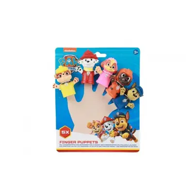 Maňásek prstový 5ks Tlapková patrola/Paw patrol guma 6cm na kartě 16,5x20cm