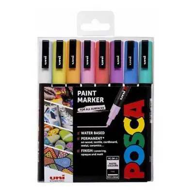 Posca Sada akrylových popisovačů 0,9-1,3 mm - pastelové barvy 8 ks