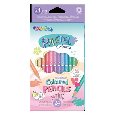 Colorino Pastel - kulaté oboustranné pastelky 12 ks / 24 barev