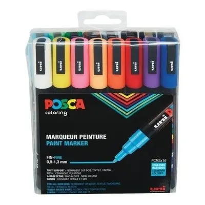 Posca Sada akrylových popisovačů 0,9-1,3 mm - mix barev 16 ks