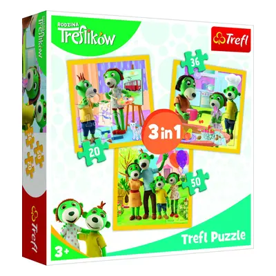 Trefl Puzzle Treflíci - Být spolu je fajn 3v1 (20,36,50 dílků) - Trefl