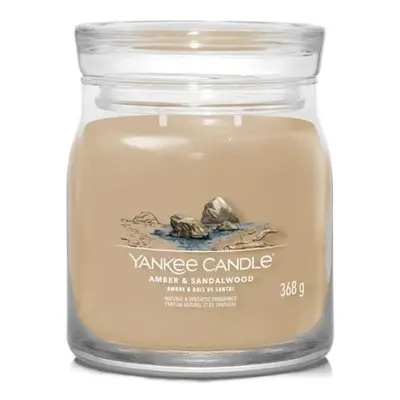 YANKEE CANDLE Amber & Sandalwood svíčka 368g / 2 knoty (Signature střední)