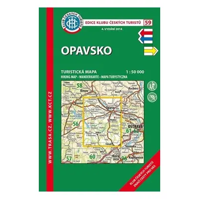 Opavsko /KČT 59 1:50T Turistická mapa