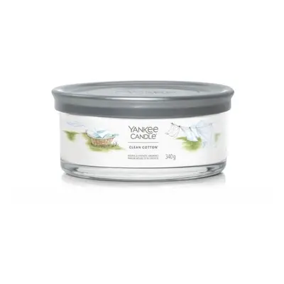 YANKEE CANDLE Clean Cotton svíčka 340g / 5 knotů (Signature tumbler střední )