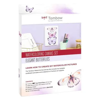 Tombow Sada Watercoloring Canvas Set Elegant Butterflies