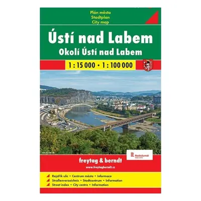 Ústí nad Labem mapa 1:15 000