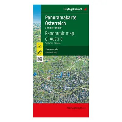 Rakousko 1:350 000 / panoramatická mapa (léto, zima)