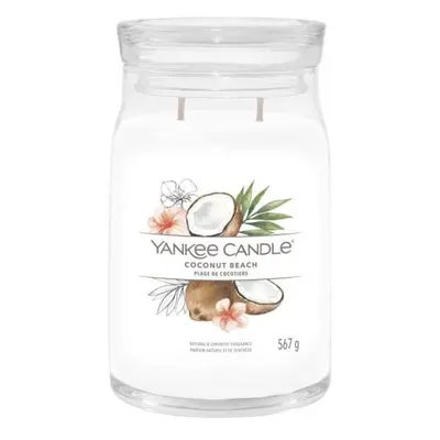 YANKEE CANDLE Coconut Beach svíčka 567g / 2 knoty (Signature velký)