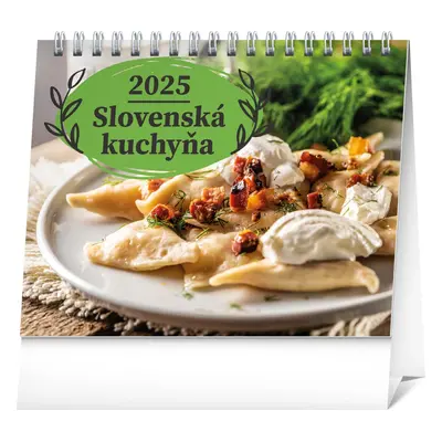 NOTIQUE Stolový kalendár Slovenská kuchyňa 2025, 16,5 x 13 cm Slovensky