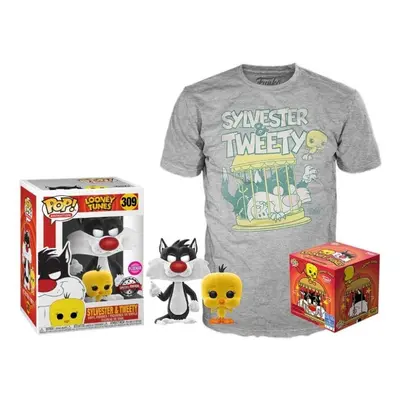 Funko POP & Tee: Looney Tunes Sylvester and Tweety, velikost S (exkluzivní sada s tričkem)