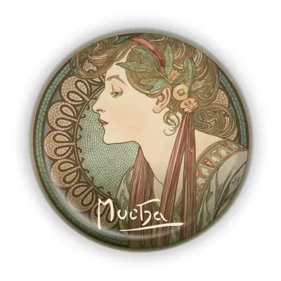 Kovový otvírák Alfons Mucha - Laurel, ø 5,8 cm