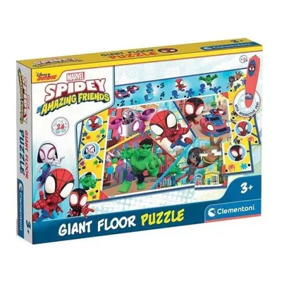 Clementoni Puzzle podlahové s interaktivním perem Spidey 24 dílků