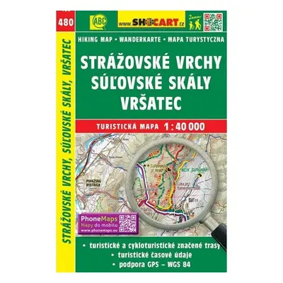 SC 480 Strážovské vrchy, Suľovské skály, Vršatec 1:40 000