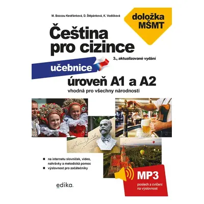 Čeština pro cizince A1 a A2 - Učebnice, 3. vydání - Marie Boccou Kestřánková