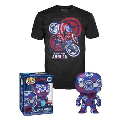 Funko POP & Tee: Marvel Patriotic Age - Captain America (velikost trička XL)