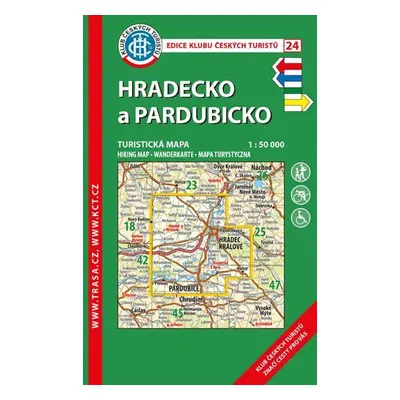 KČT 24 Hradecko, Pardubicko 1:50 000/turistická mapa