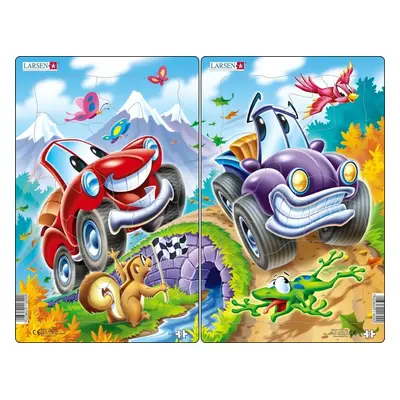 Puzzle MIDI - Autíčka - cars/12 dílků (2 druhy) - Kubík