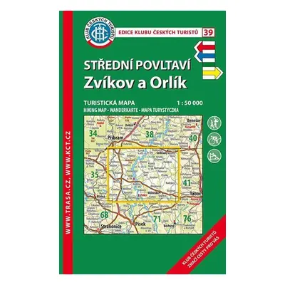 KČT 39 Střední Povltaví, Zvíkov 1:50T Turistická mapa