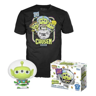 Funko POP & Tee: Pixar- Alien As Buzz GITD (svítící ve tmě) - velikost L