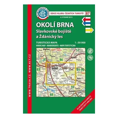 Okolí Brna, Slavkovsko /KČT 87 1:50T Turistická mapa