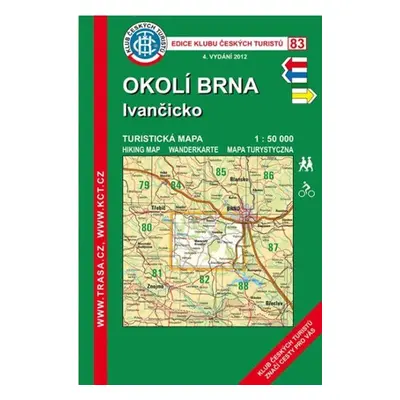 Okolí Brna, Ivančicko /KČT 83 1:50T Turistická mapa