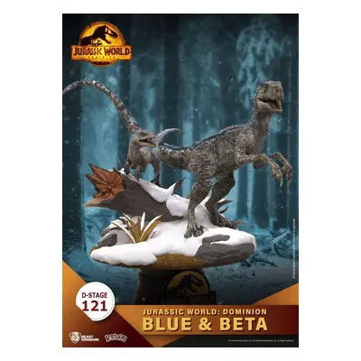 Jurský park diorama D-Stage - Beta a Blue 13 cm