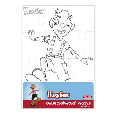 Hurvínek - omalovánkové puzzle 12 dílků/obdélník