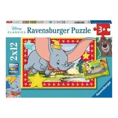 Ravensburger Puzzle Disney Pohádková zvířátka 2x12 dílků