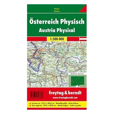 AKN 1 B Rakousko 1:500 000 / nástěnná mapa (lištovaná)