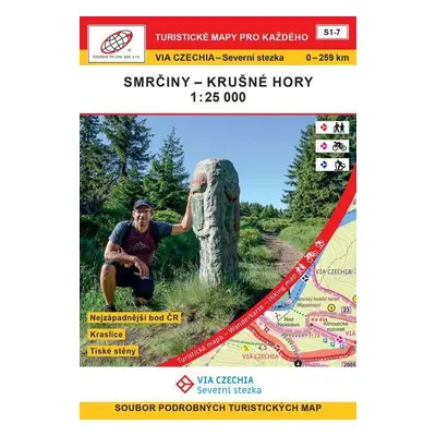 VIA CZECHIA Severní stezka Smrčiny Krušné hory / Turistická mapa Geodézie On Line S1-7 - Jan Hoc