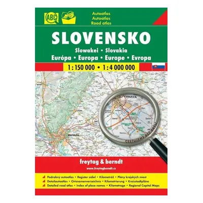 Slovensko autoatlas 1:150 0000 A4, spirála