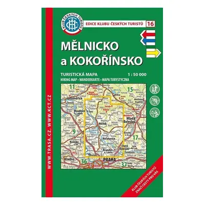 KČT 16 Mělnicko a Kokořínsko 1:50 000 Turistická mapa, 9. vydání