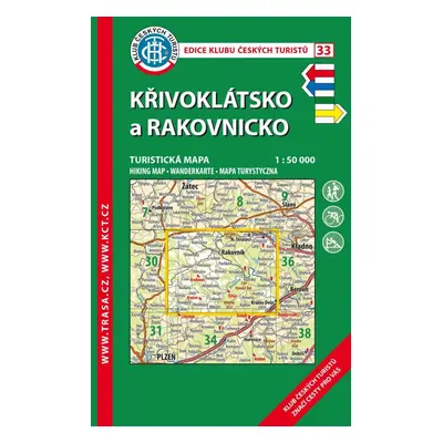 KČT 33 Křivoklátsko, Rakovnicko 1:50 000/ 8. vydání 2023