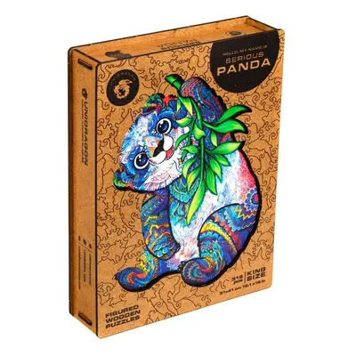 UNIDRAGON dřevěné puzzle - Panda, velikost KS (31x41cm)