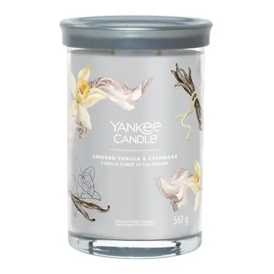 YANKEE CANDLE Smoked Vanilla & Cashmere svíčka 567g / 2 knoty (Signature tumbler velký )